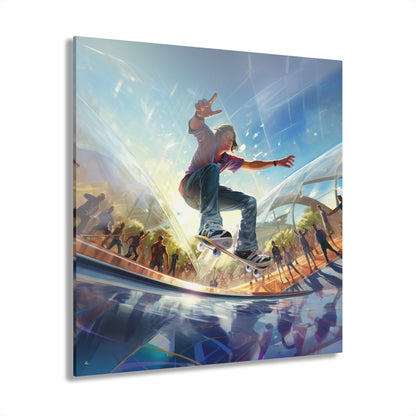 Skatin on Glass, People Concept Style, Acrylic Wall Art