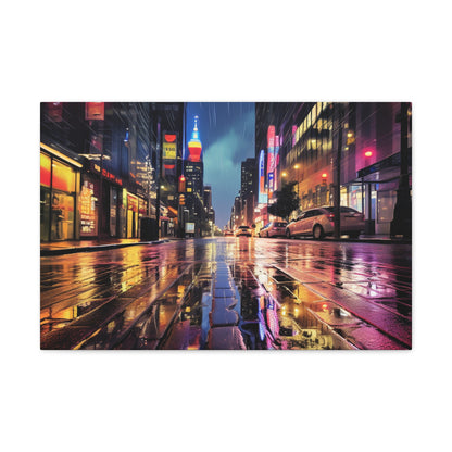 Wet City Canvas Art