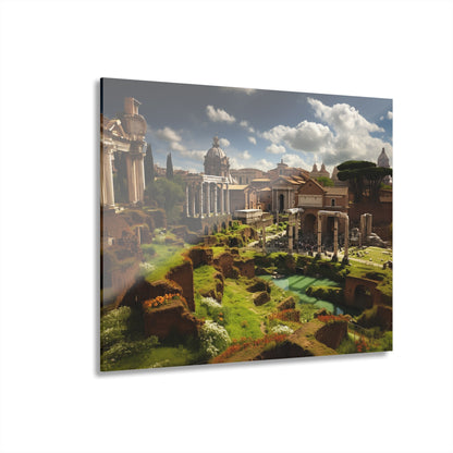 Rome Garden, Landscape, Concept, Acrylic Wall Art