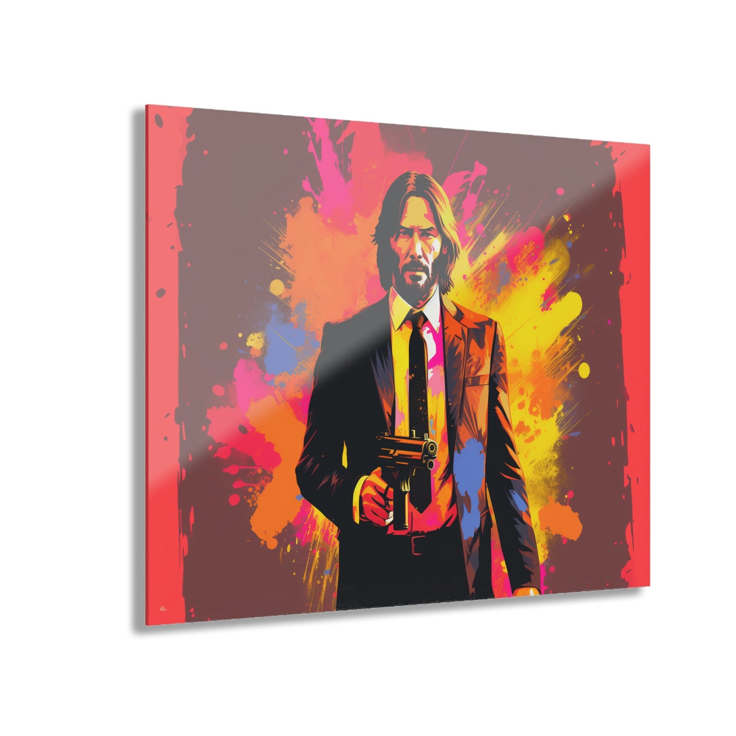 Mr. Wick, John Wick Movie, Colorsplash Concept Style, Acrylic Wall Art