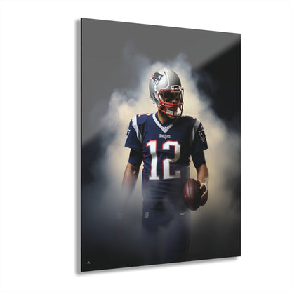 Patriots, Football Fan, TB12 Smoke Concept Style, Acrylic Wall Art