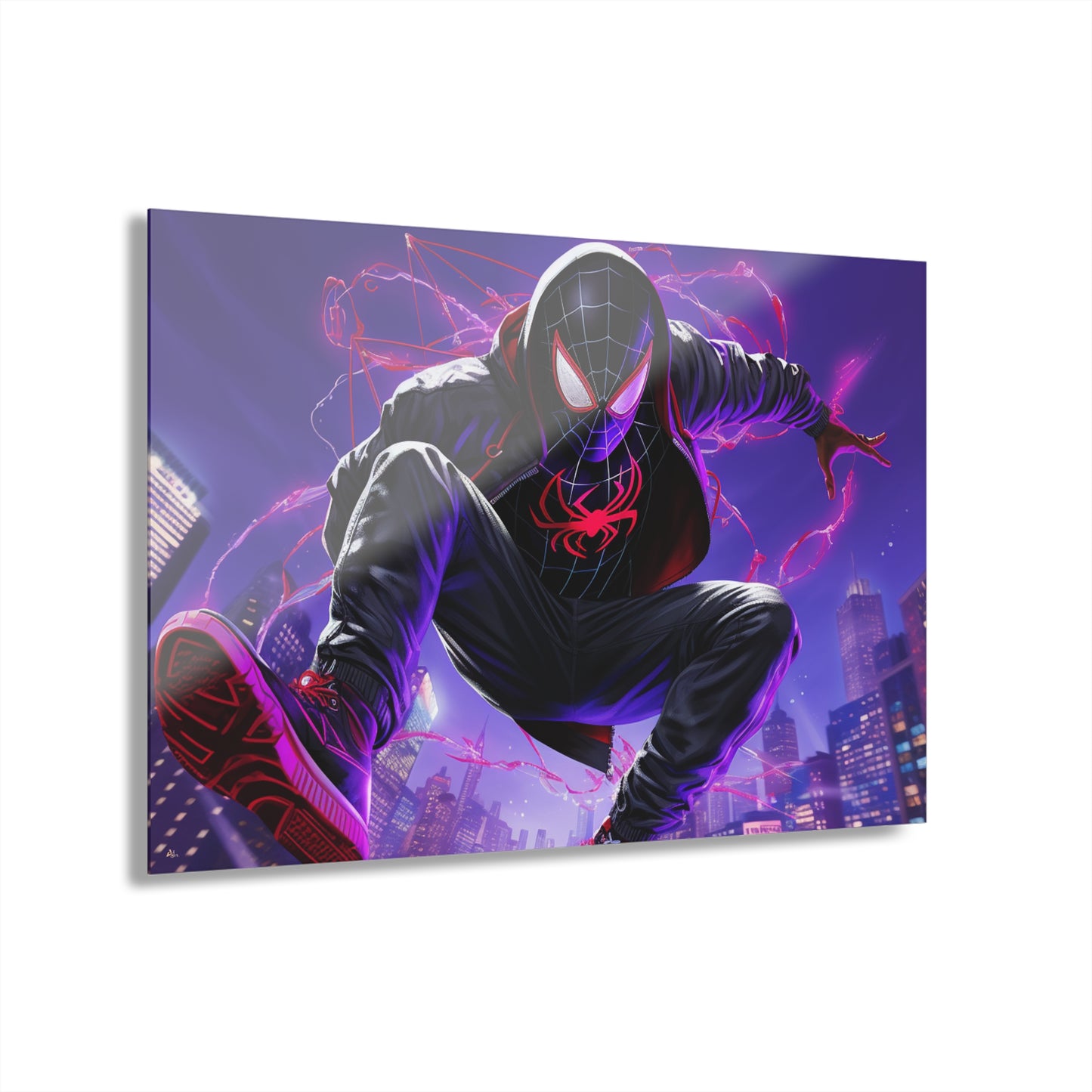 Spiderverse, Miles Morales Color Splash, Concept Style, Acrylic Wall Art