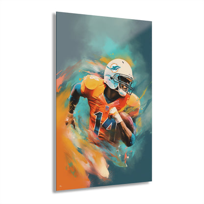 Dolphins Euphoria, Miami, football, Fan Concept Style, Acrylic Wall Art