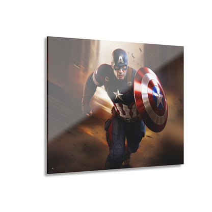 Captain America, Chris Evans, Marvel Color Splash, Concept Style, Acrylic Wall Art