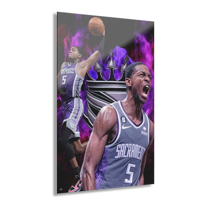 De'Aaron Sac Kings, Color splash, Fan Concept Style, Acrylic Wall Art