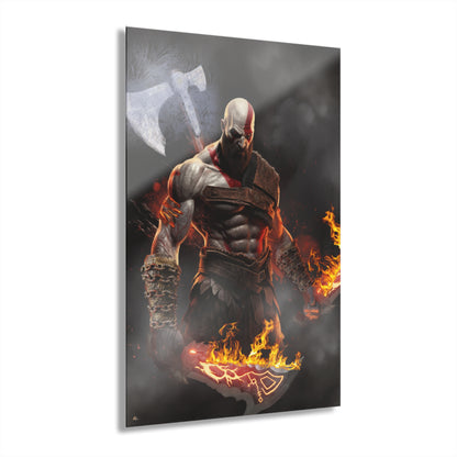 God Of War, Kratos, Video Game, Concept Style, Acrylic Wall Art