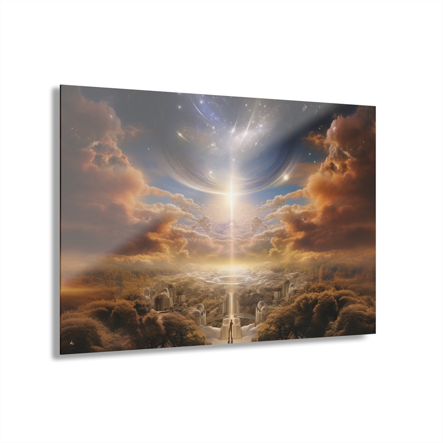 Spiritual Eden, Landscape Concept Style, Acrylic Wall Art