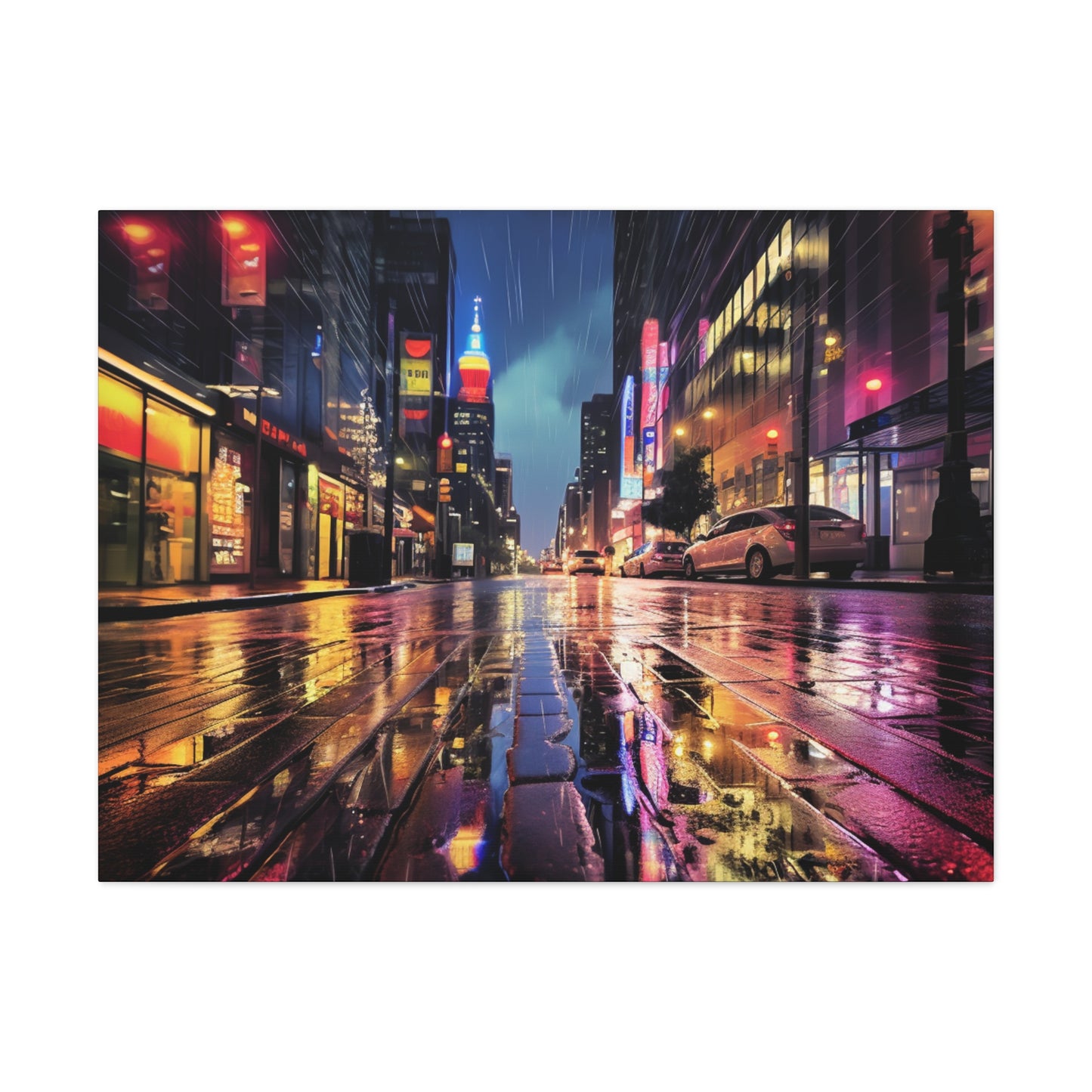 Wet City Canvas Art