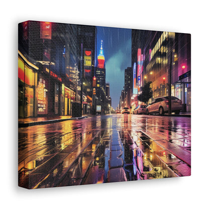 Wet City Canvas Art