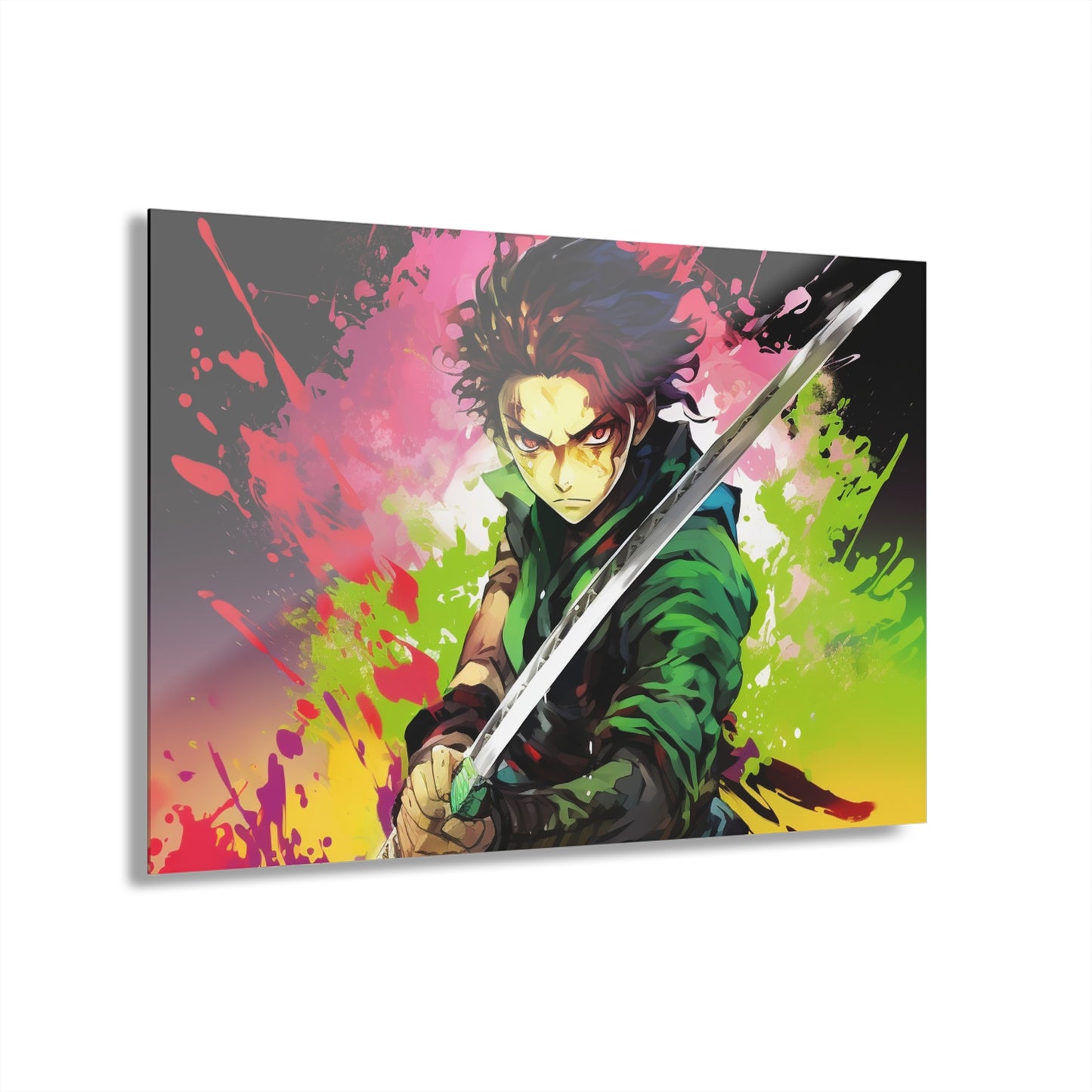 Tanjiro, Slayer, Anime, Color Splash, Concept, Style, Acrylic Wall Art