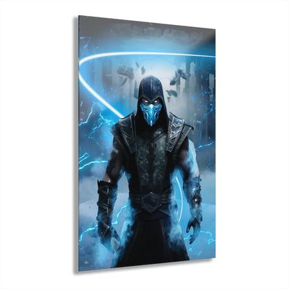 Sub-Zero, Mortal Kombat, Video Game Color Splash, Concept Style, Acrylic Wall Art