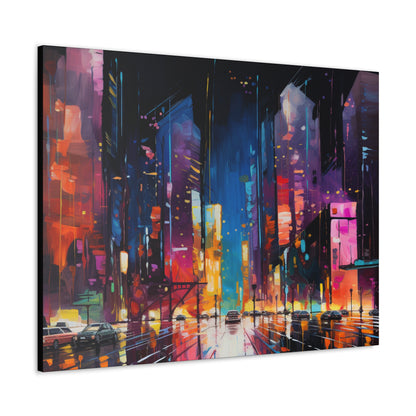 Arklo Art, City Scape, colorful, downtown, Canvas Gallery Wraps