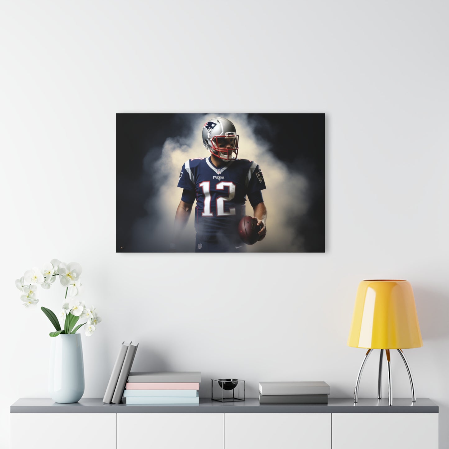 Patriots, Football Fan, TB12 Smoke Concept Style, Acrylic Wall Art