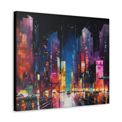 Arklo Art, City Scape, colorful, downtown, Canvas Gallery Wraps