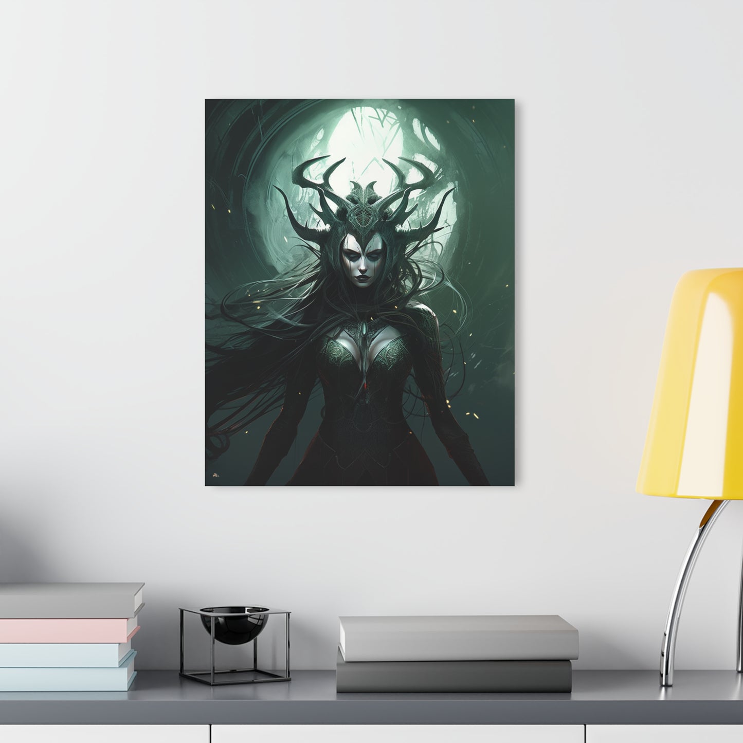 Hela, goddess of death, Norse Mythology, concept style, Acrylic Wall Art