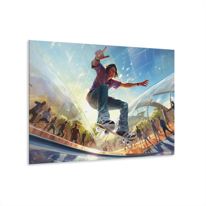 Skatin on Glass, People Concept Style, Acrylic Wall Art