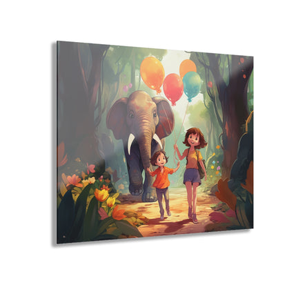 Safari Walk, Child's Room, Concept, Acrylic Wall Art