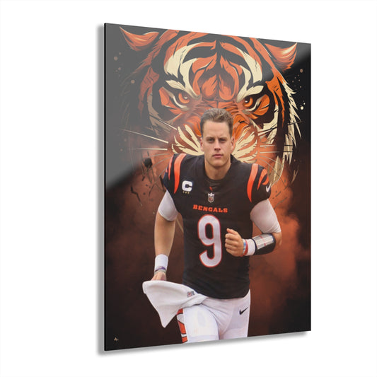 Joe Burrow, Bengals Fan Concept, Acrylic Wall Art